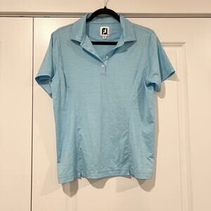 Footjoy Women's Golf Polo Shirt‎ in Light Blue Size Medium